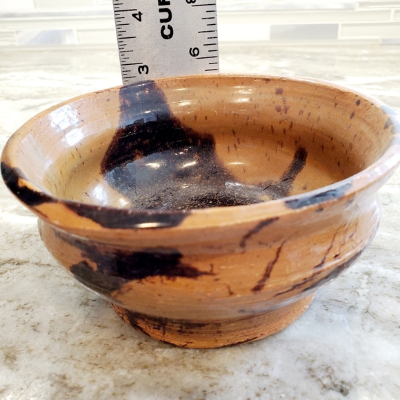 Hand Crafted signed  Bowl and Oil Pot - Picture 8 of 11